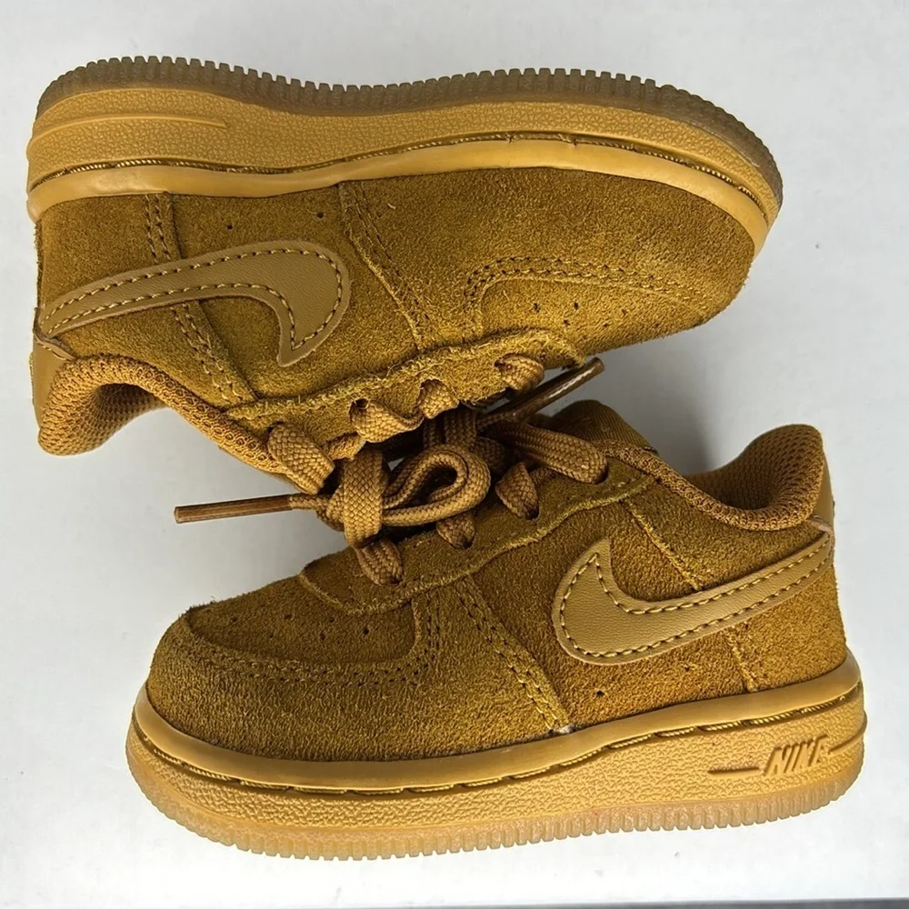 Nike Air Force 1 PS Wheat Kids 4C Brown Sneakers Toddler AF1